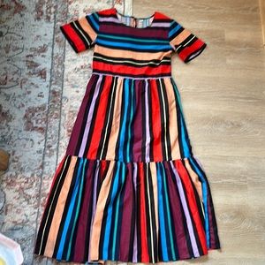 Multicolor stripe dress